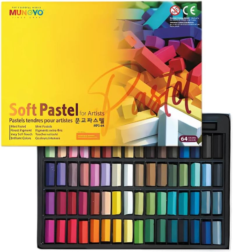64 Color Artist Chalk Pastels Soft Pastel Set Art Supplies Painting Non Toxic