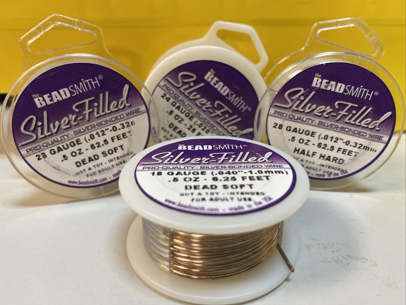 BEAD SMITH SILVER FILLED Wire Half Hard – Dead Soft 18-28 Gauge NEW