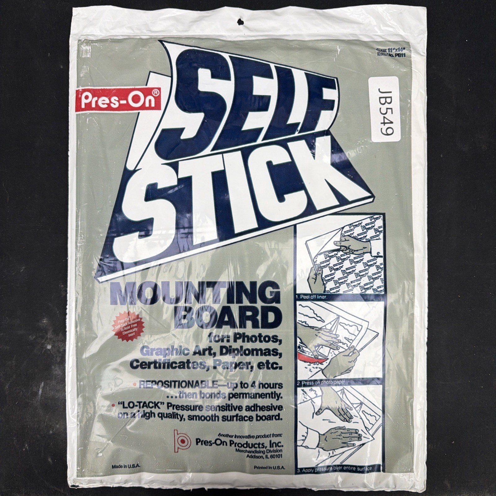 Press-On Self-Stick Mounting Board 11×14 JB549