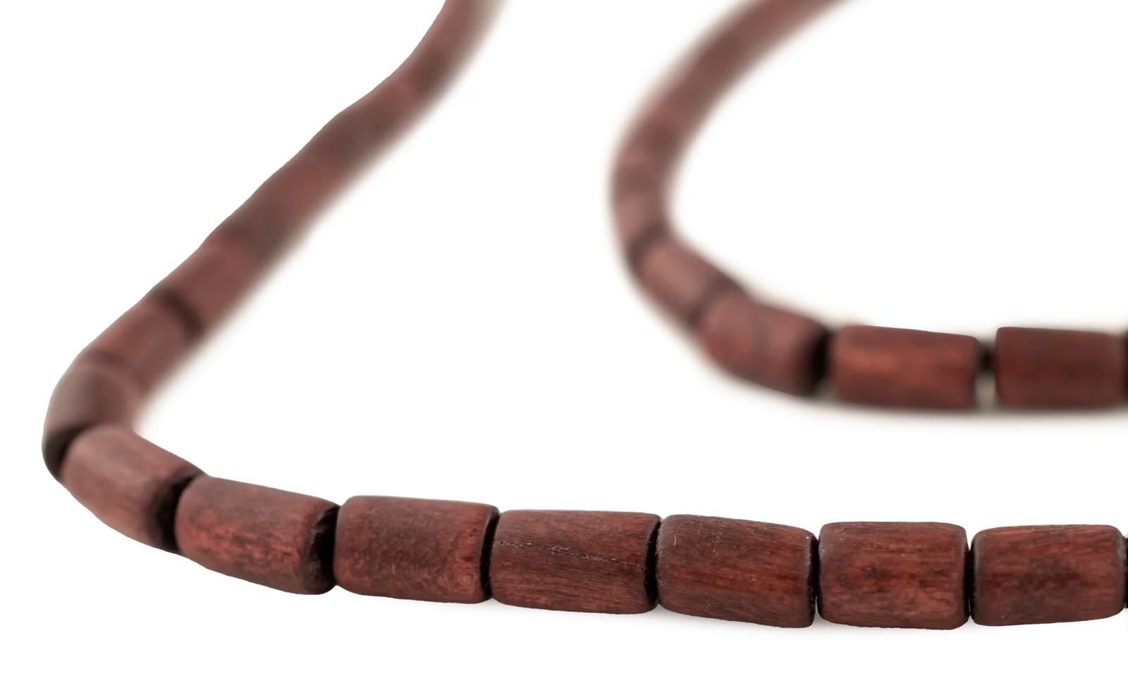 Chestnut Brown Tube Natural Wood Beads 7x5mm 16 Inch Strand