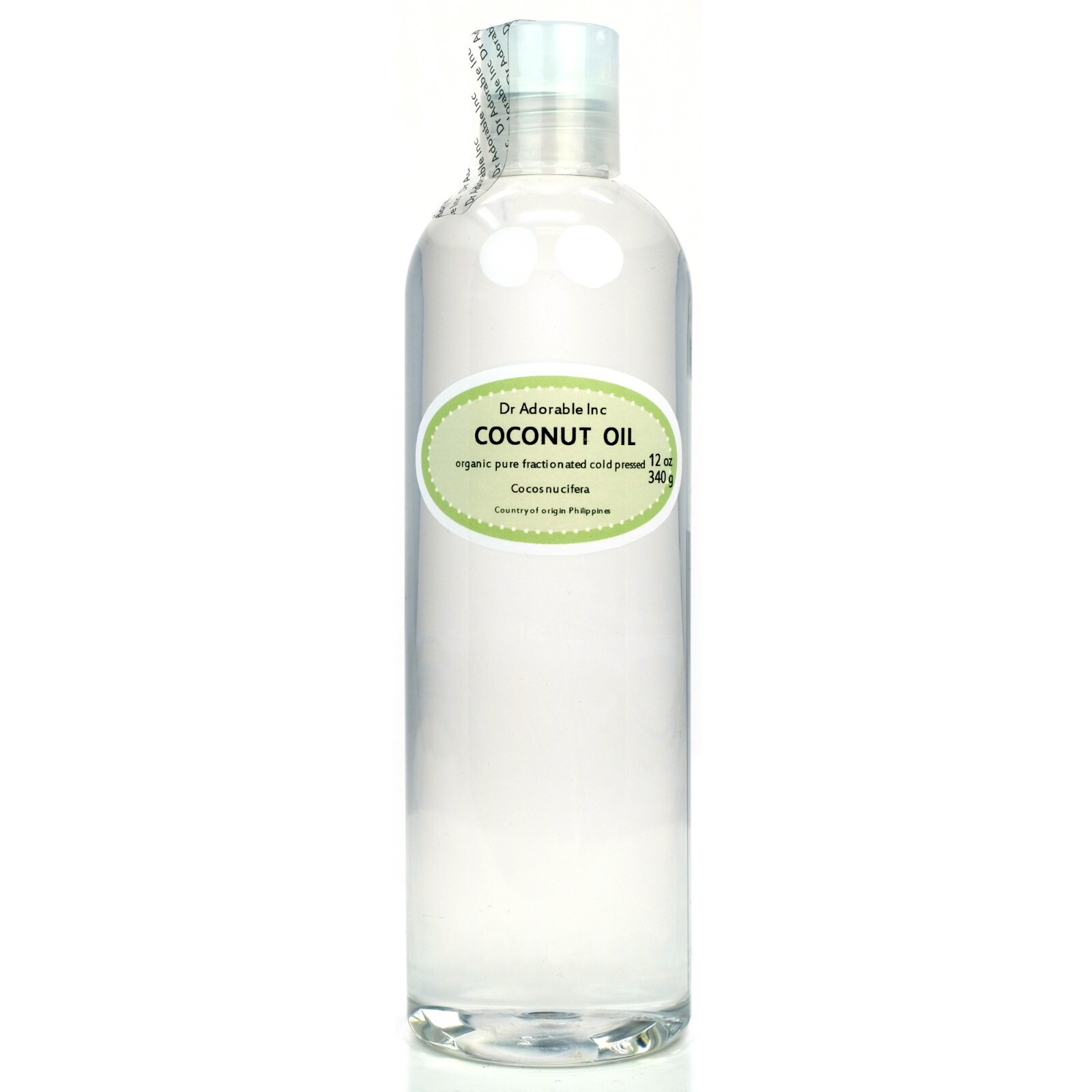 12 oz Fractionated Coconut Oil Pure & Organic Beauty Product *Free Shipping*