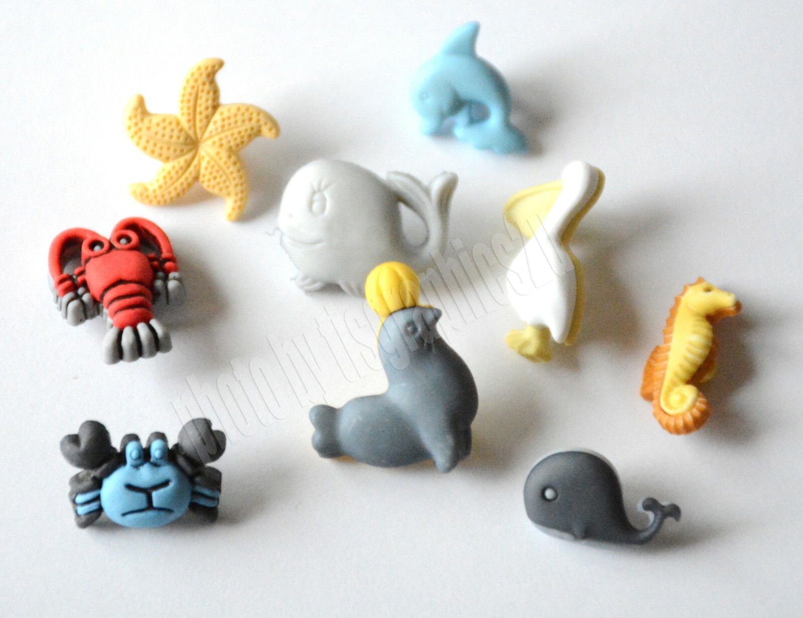 Sea Life / Nautical Shank Buttons / Sea Horse ~ Seal ~ Whale ~ Pelican