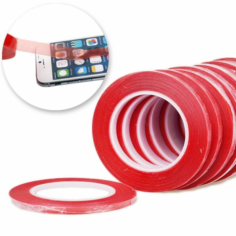 50M Adhesive RED Double Side Strong Sticky High Temp Tape Cell Phone LCD Screen