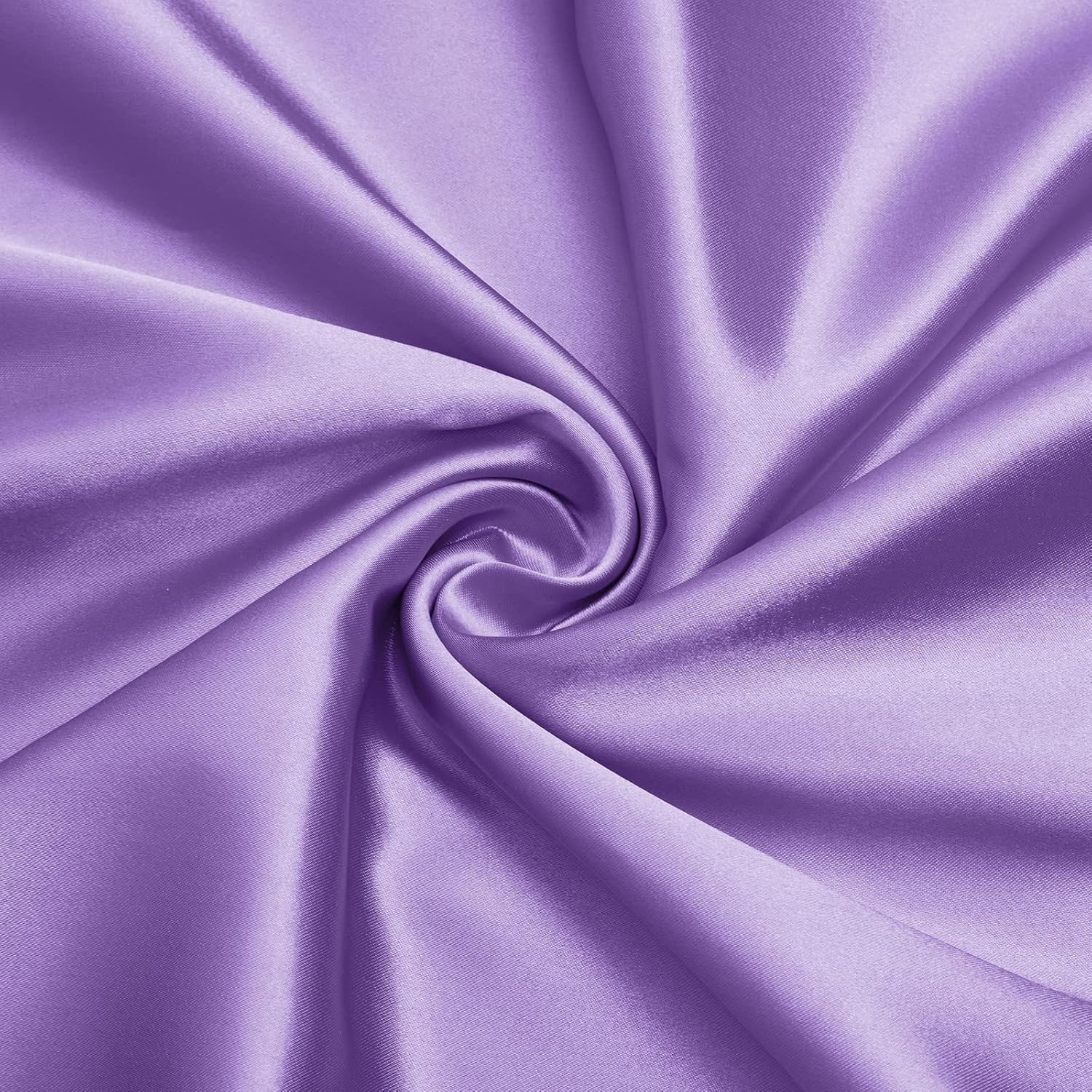 Satin Fabric by the Yard, 60 Inch Wide Lavender Satin Fabric Shiny & Soft Cloth