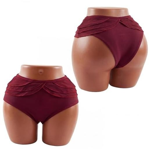Briwooody Brazilian Curvy Hip BBL Mannequin Half Body African Dark Brown