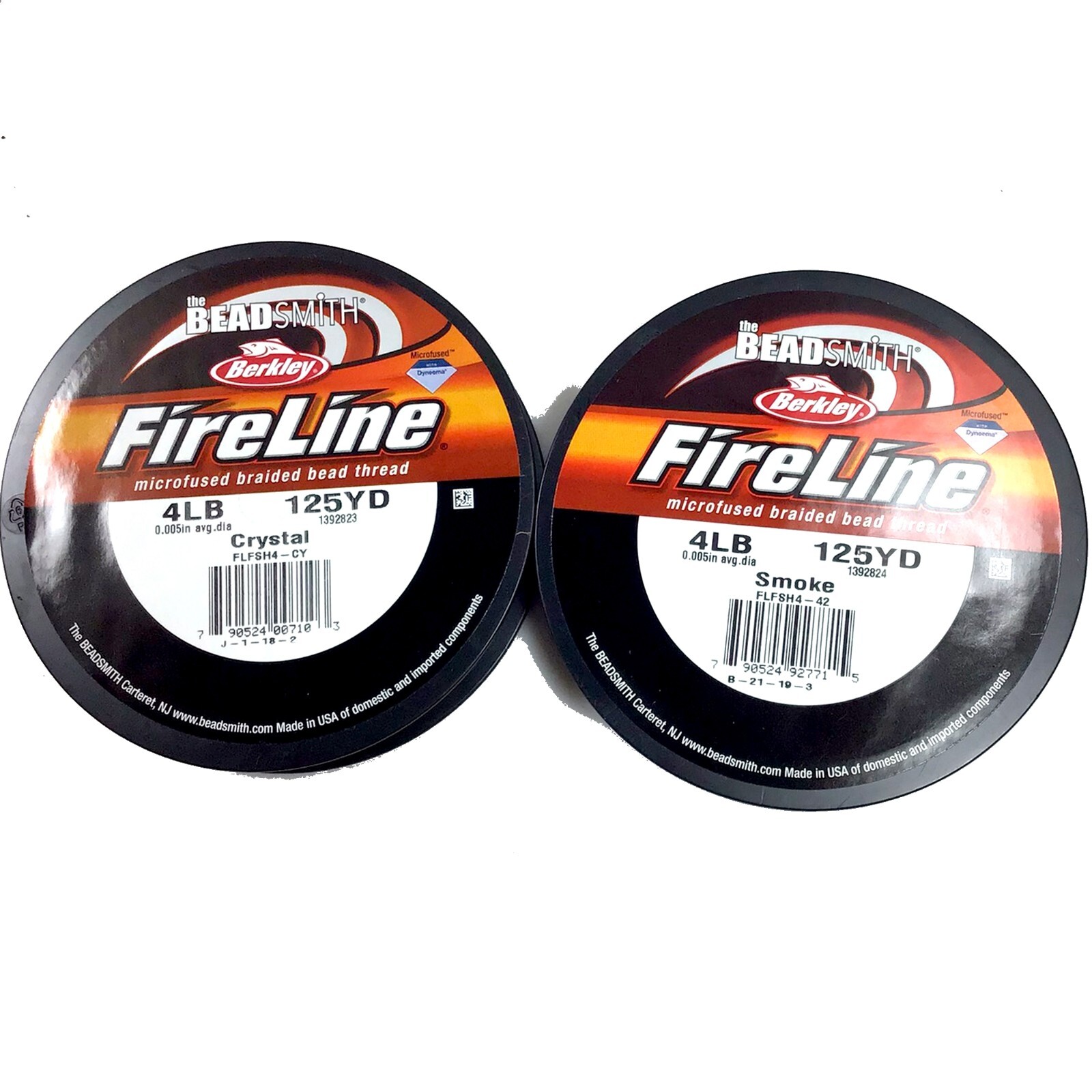 FireLine Beading Thread 4LB Crystal Smoke Black Beadsmith 15YD 50 125 yard/spool