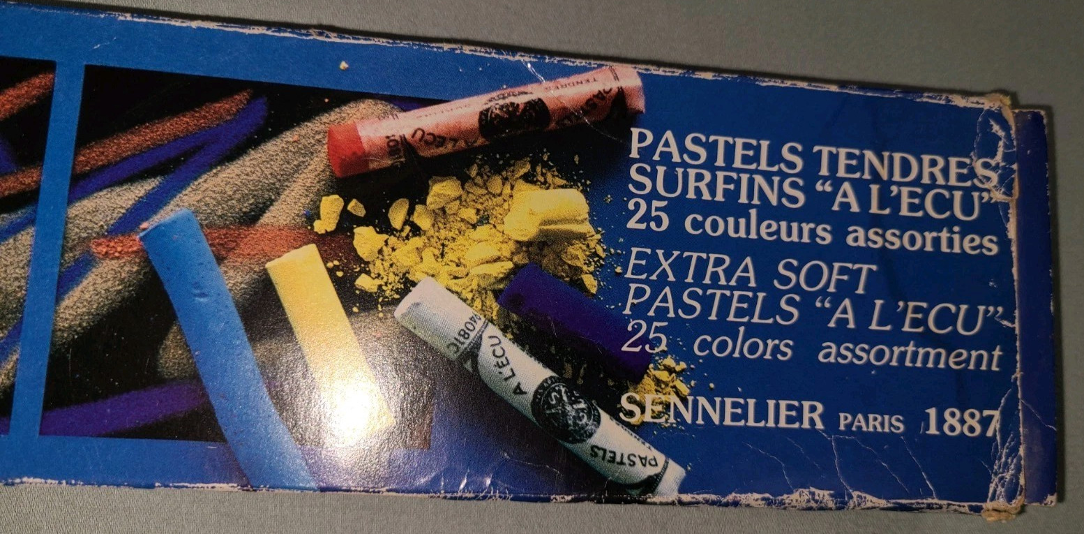 Vtg Sennelier Pastels Tendres Surfins “A L’Ecu” extra soft 25 asst colors 132171
