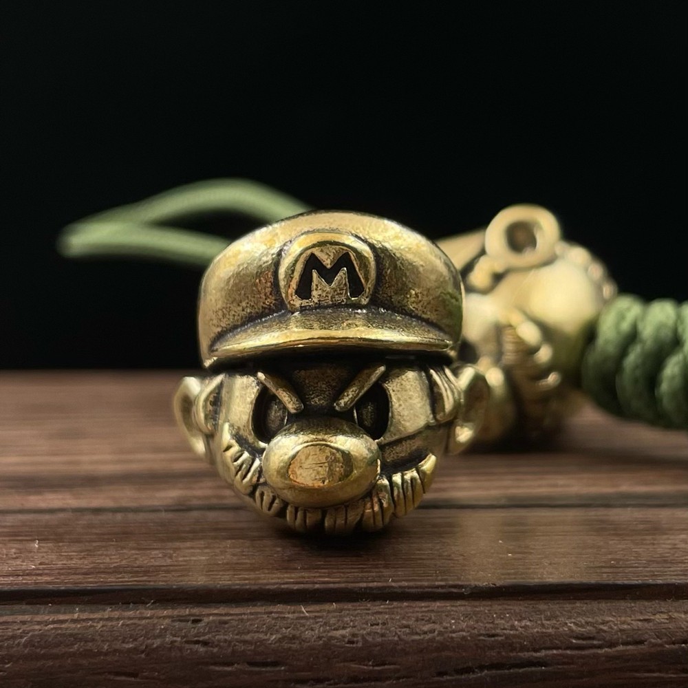 Mario Brass / Copper Lanyard Bead EDC Knife Tool Paracord Beads / Lanyard Beads