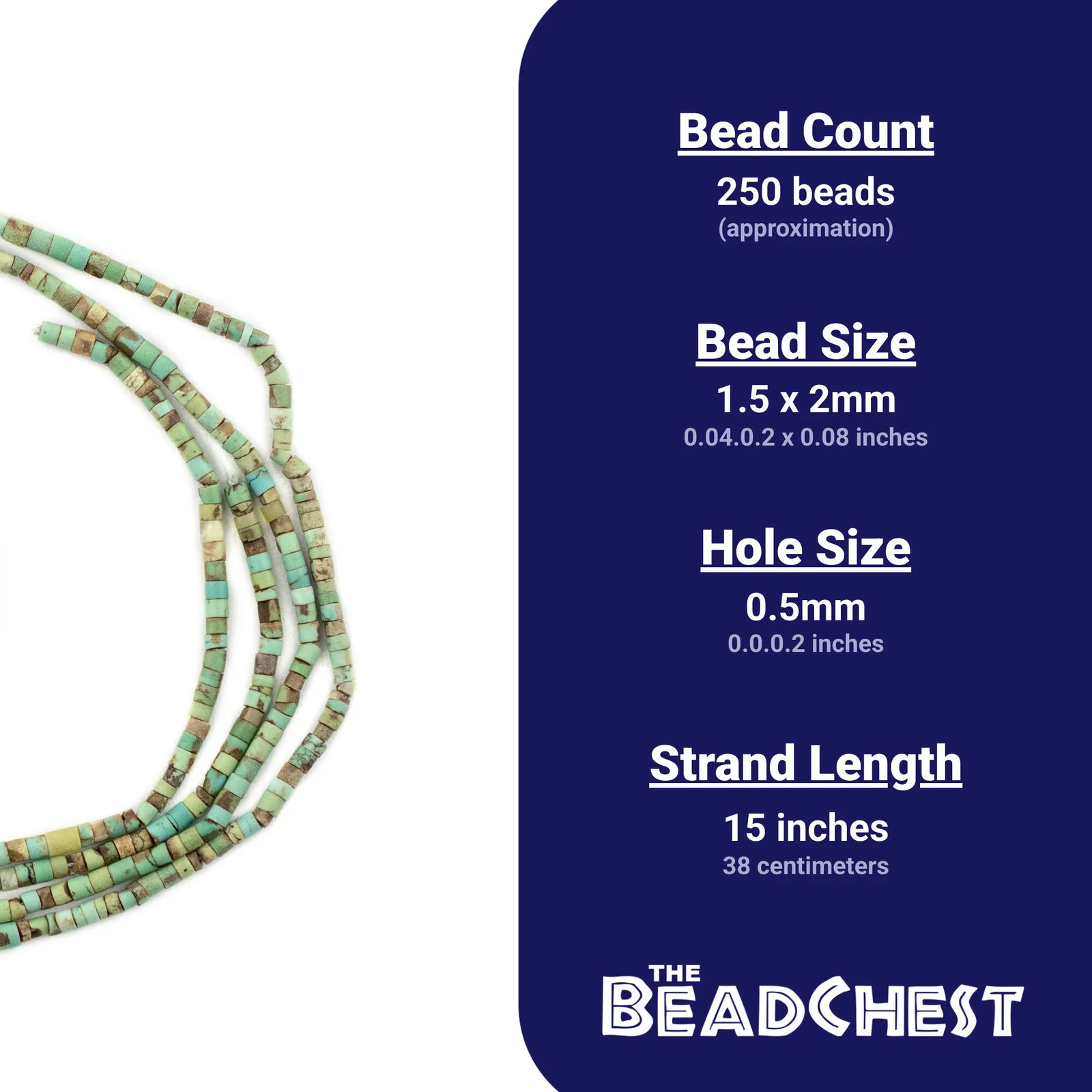 Emerald Green Turquoise Heishi Beads 2mm Afghanistan Gemstone 15 Inch Strand