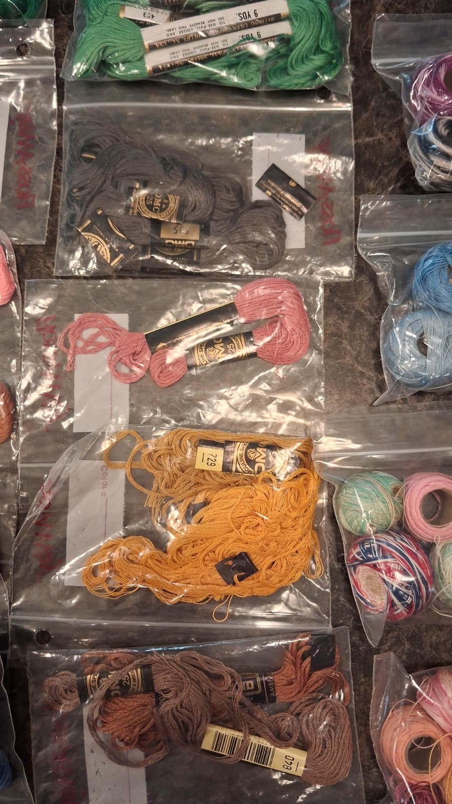 Cotton Stranded Embroidery Floss Mixed Lot Multicolor