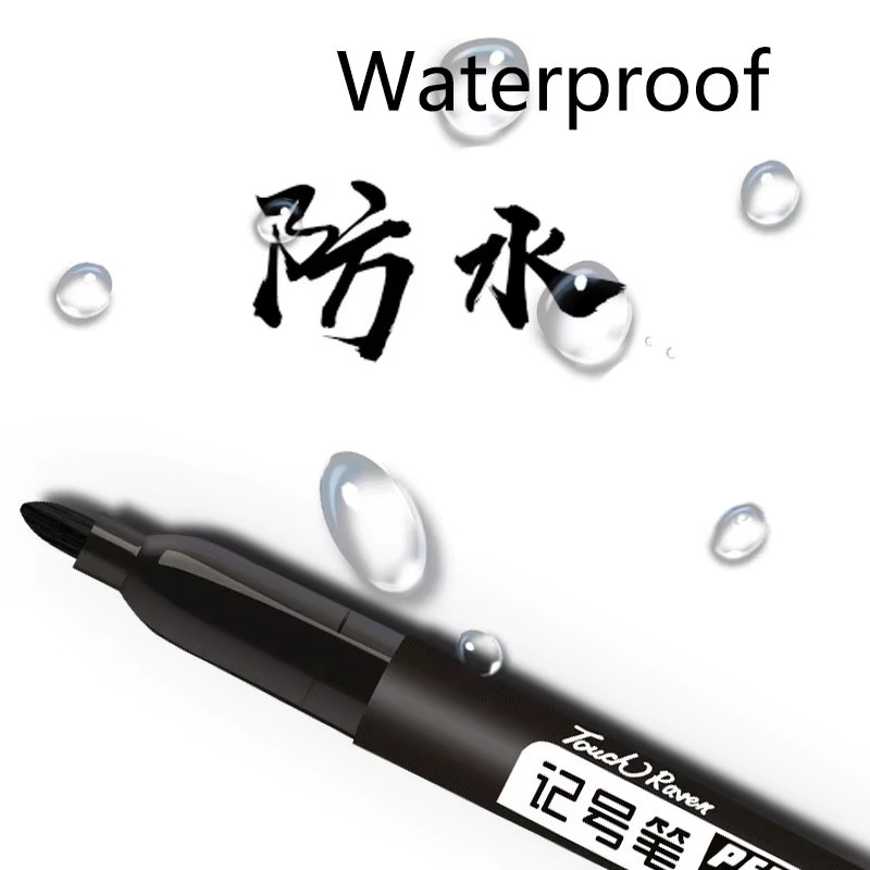 6 PCS Permanent Marker Pen Manga Drawing Markers Black Blue Red Waterproof Ink S