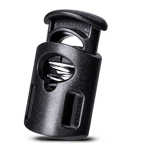 10 Pack Plastic Cord Locks Stopper Single Hole Spring Toggle Upgraded Black New