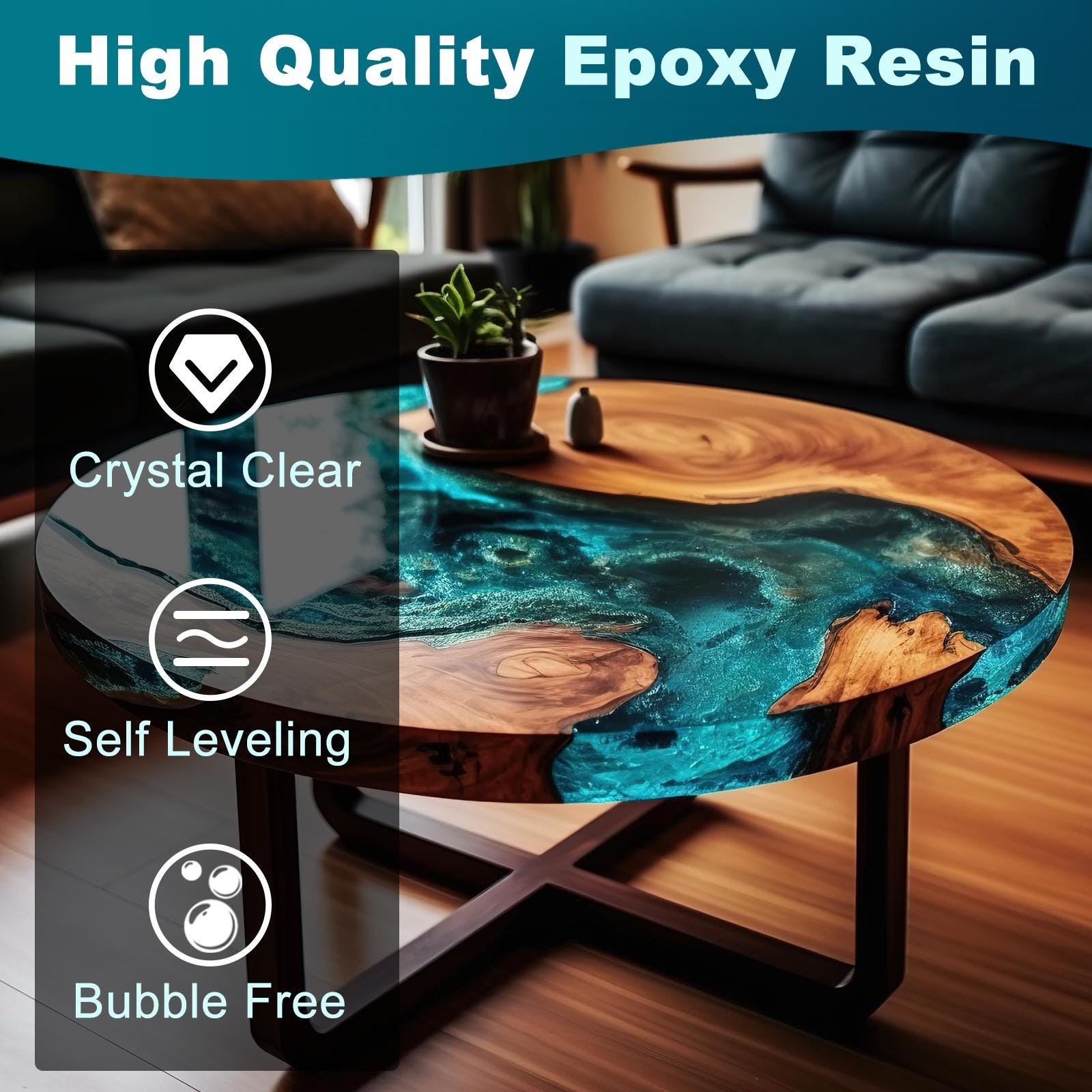 3 Gallon Epoxy Resin Kit Bubble Free High Gloss Crystal Clear Casting Resin