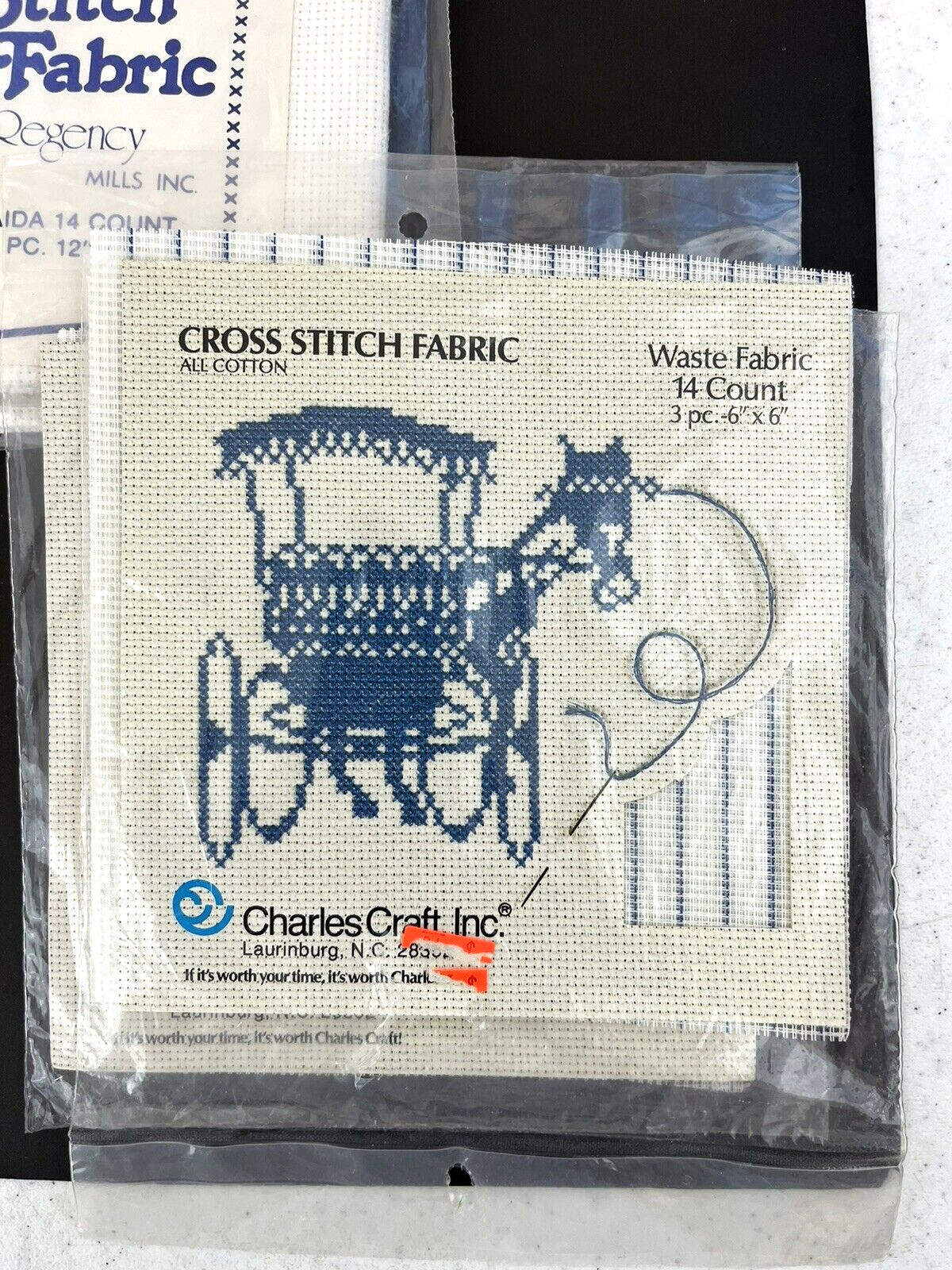 Lot Of 15 Packages~Vintage~Cross Stitch Fabric~Trim~Aida~Cotton~USA~NOS