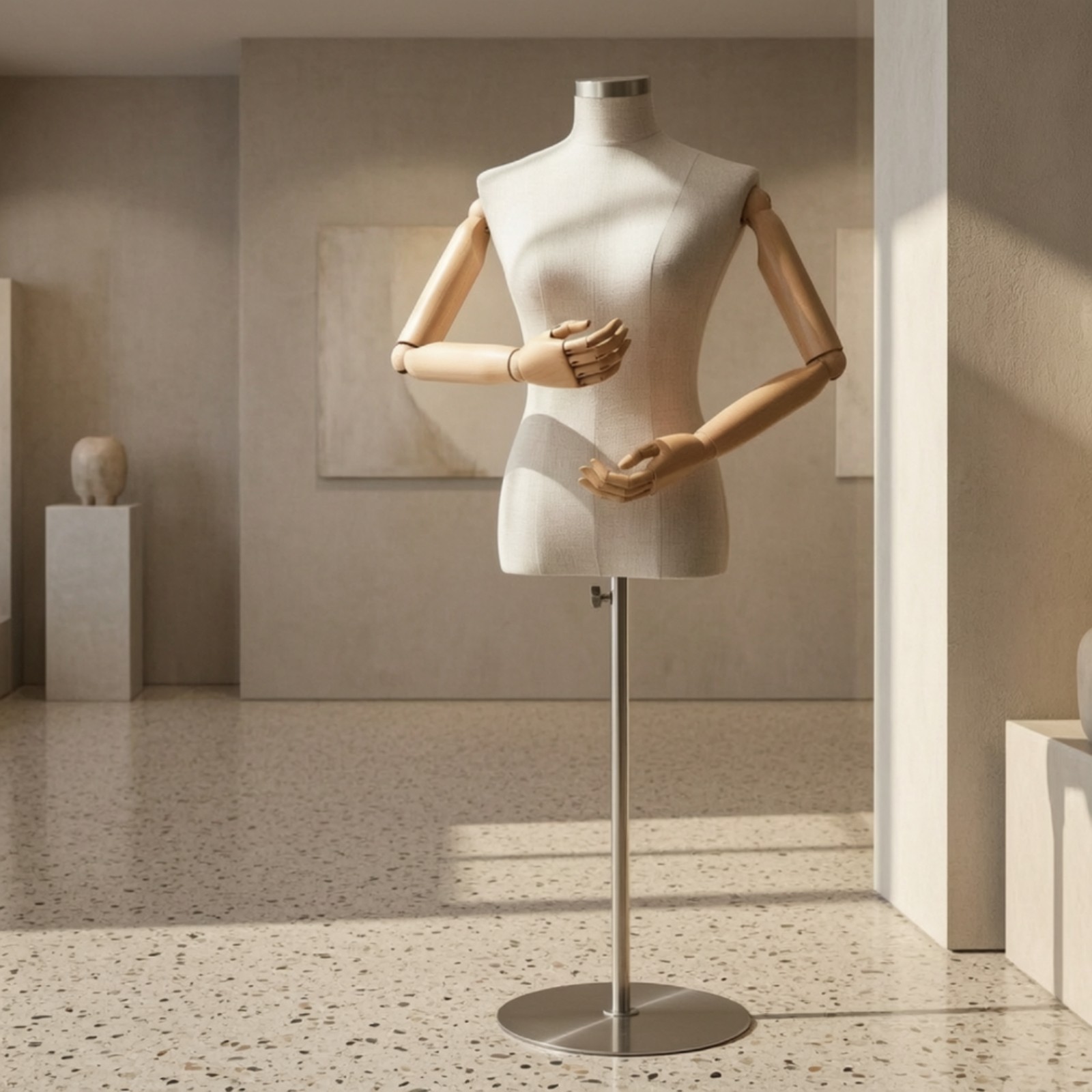Half-Body Mannequin with Articulated Arms Professional for Retail Shops,