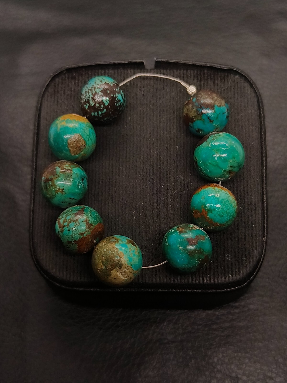 9 Pieces Genuine Turquoise Round Shape Beads Turquoise Beads Loose Gemstone