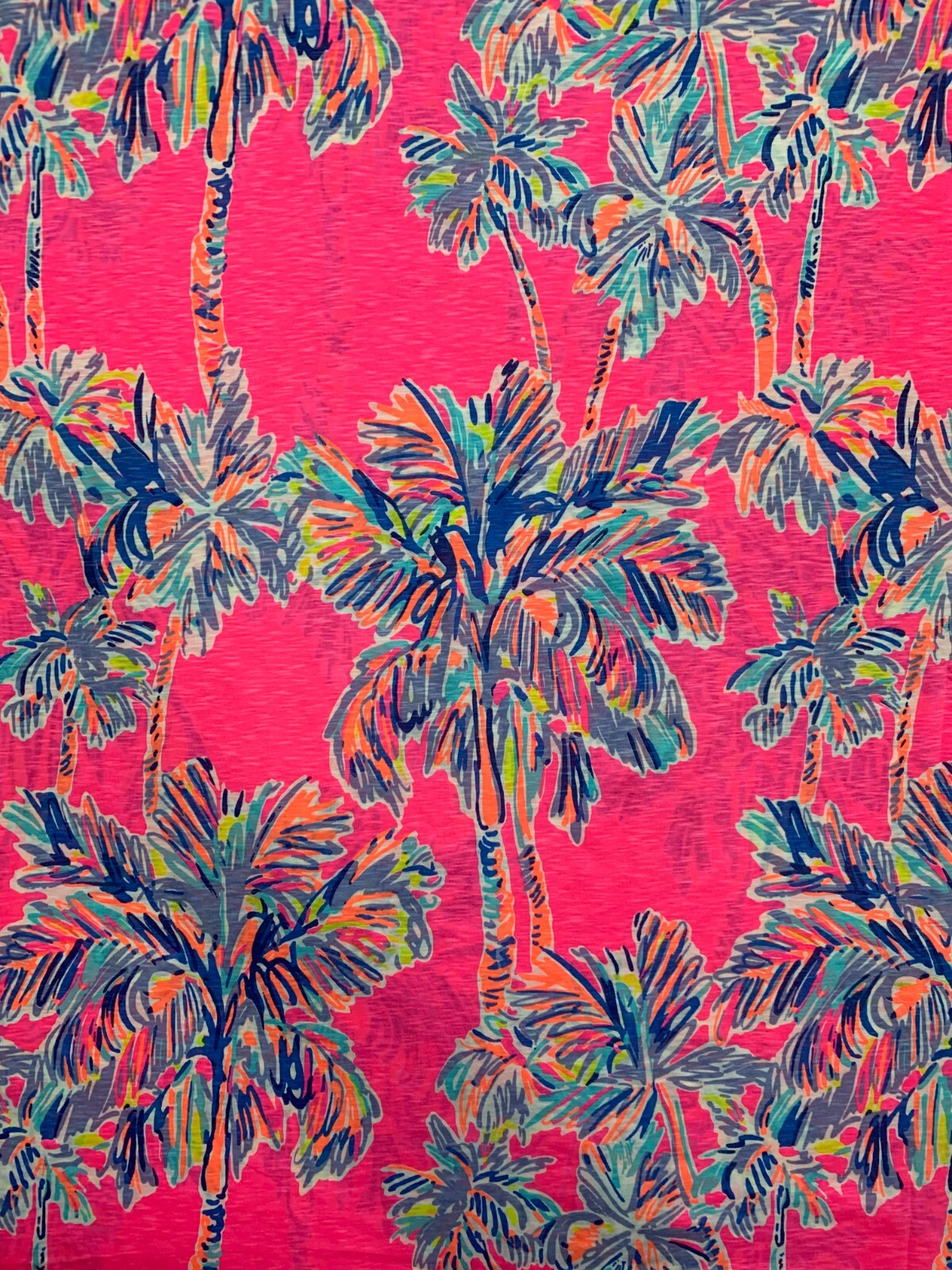 Lilly Pulitzer Fabric Flamingo Pink Nice Stems Slub Cotton Fabric – 3FT x 5FT