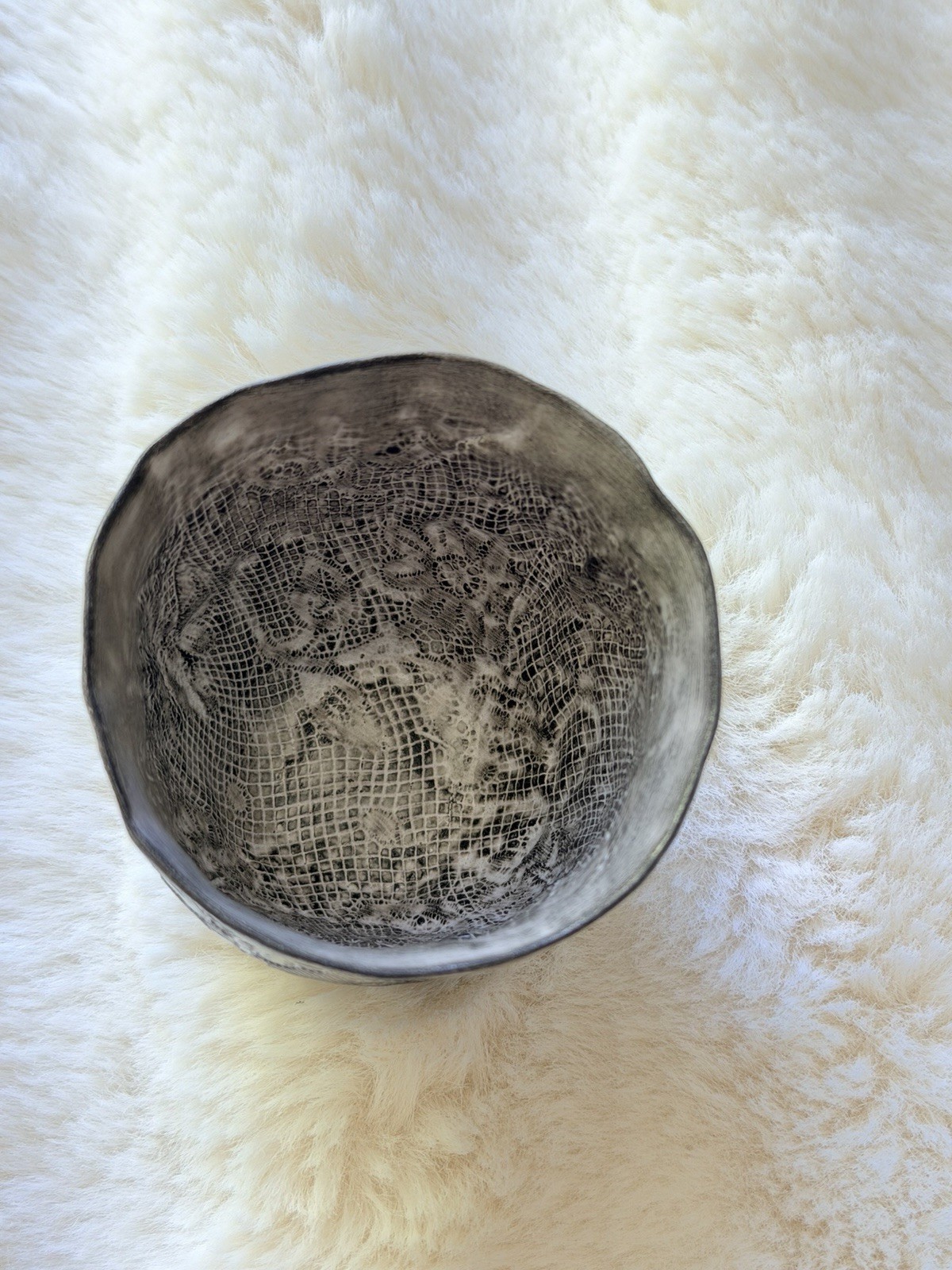 Valerie Casado Antique Lace Cup with Floral Pattern Decorative Antique Design