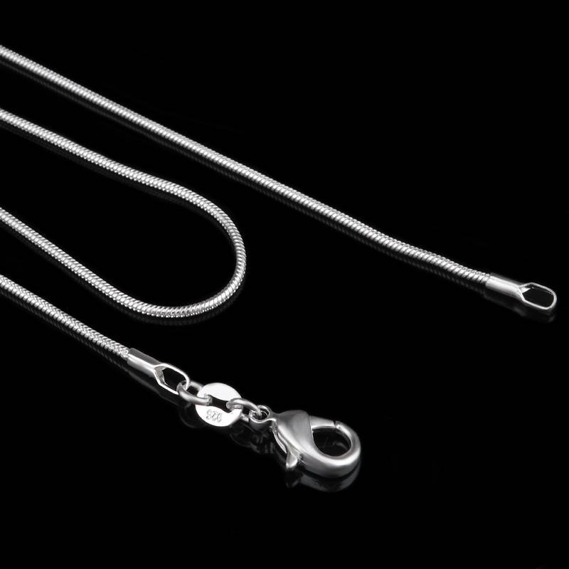 Wholesale 10pcs 925 Sterling Solid Silver Plt 1mm Snake Chain Necklace 16-30inch