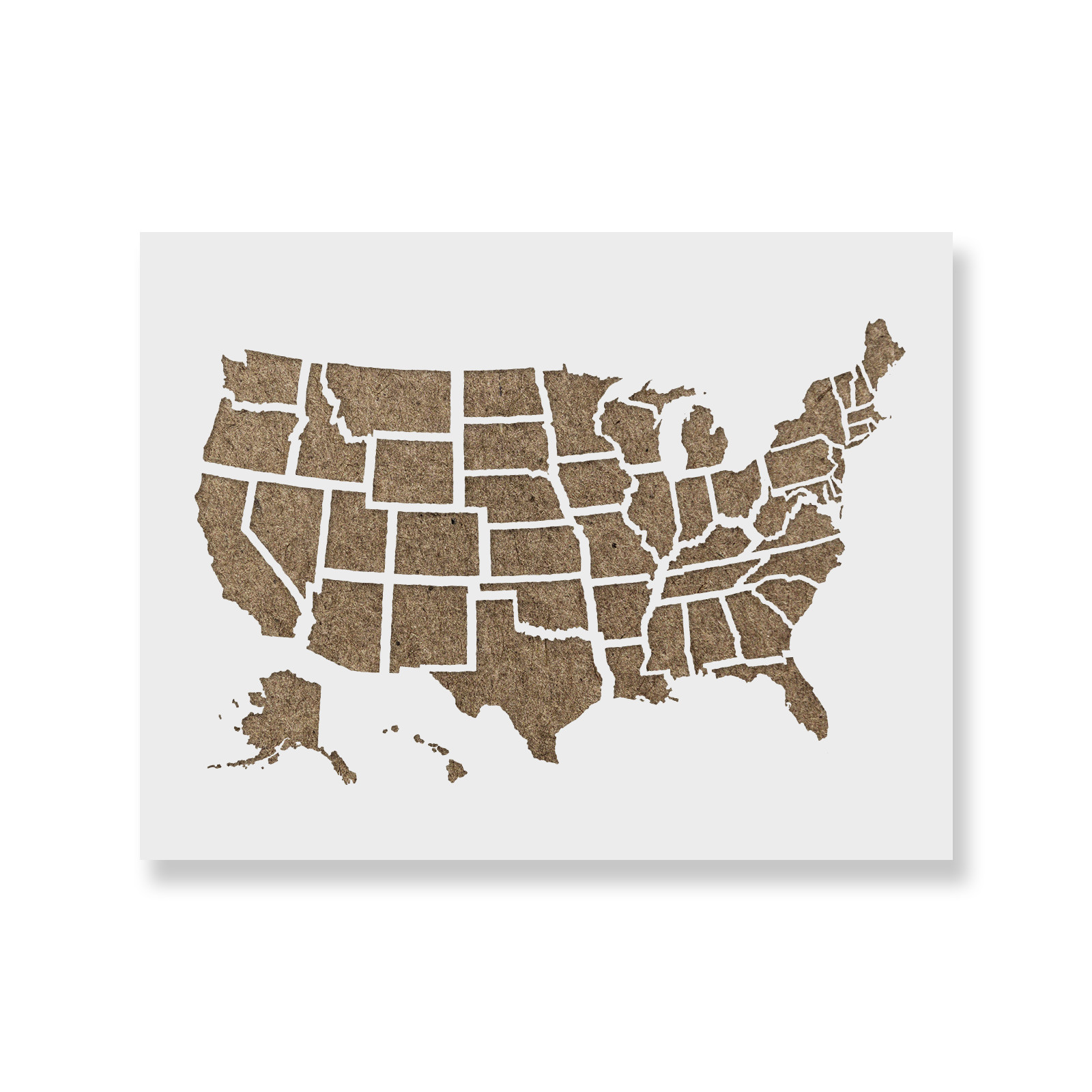 United States Map Outline Stencil – Durable & Reusable Mylar Stencils