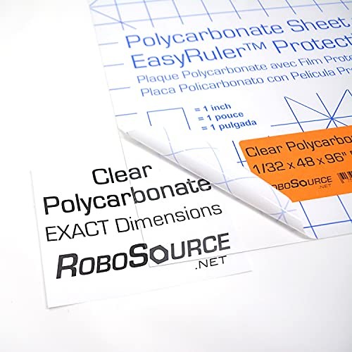 Polycarbonate Clear Plastic Sheet 12x12x0.030 Inch Shatter Resistant DIY Craft