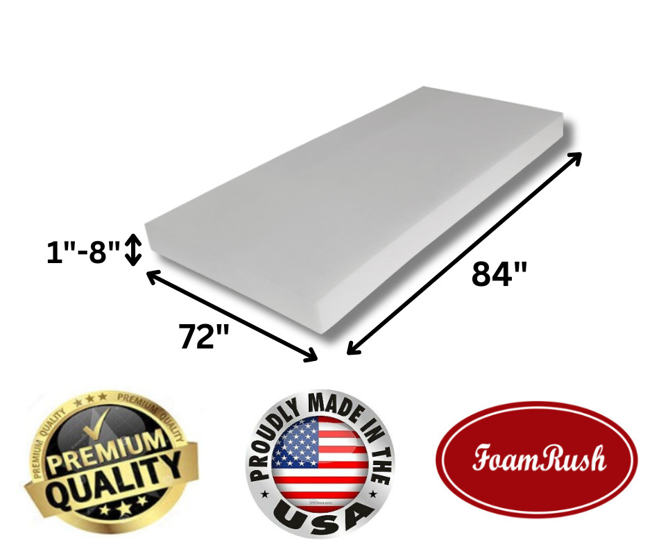 FoamRush 72″ x 84″ High Density Foam California King Mattress Camper USA