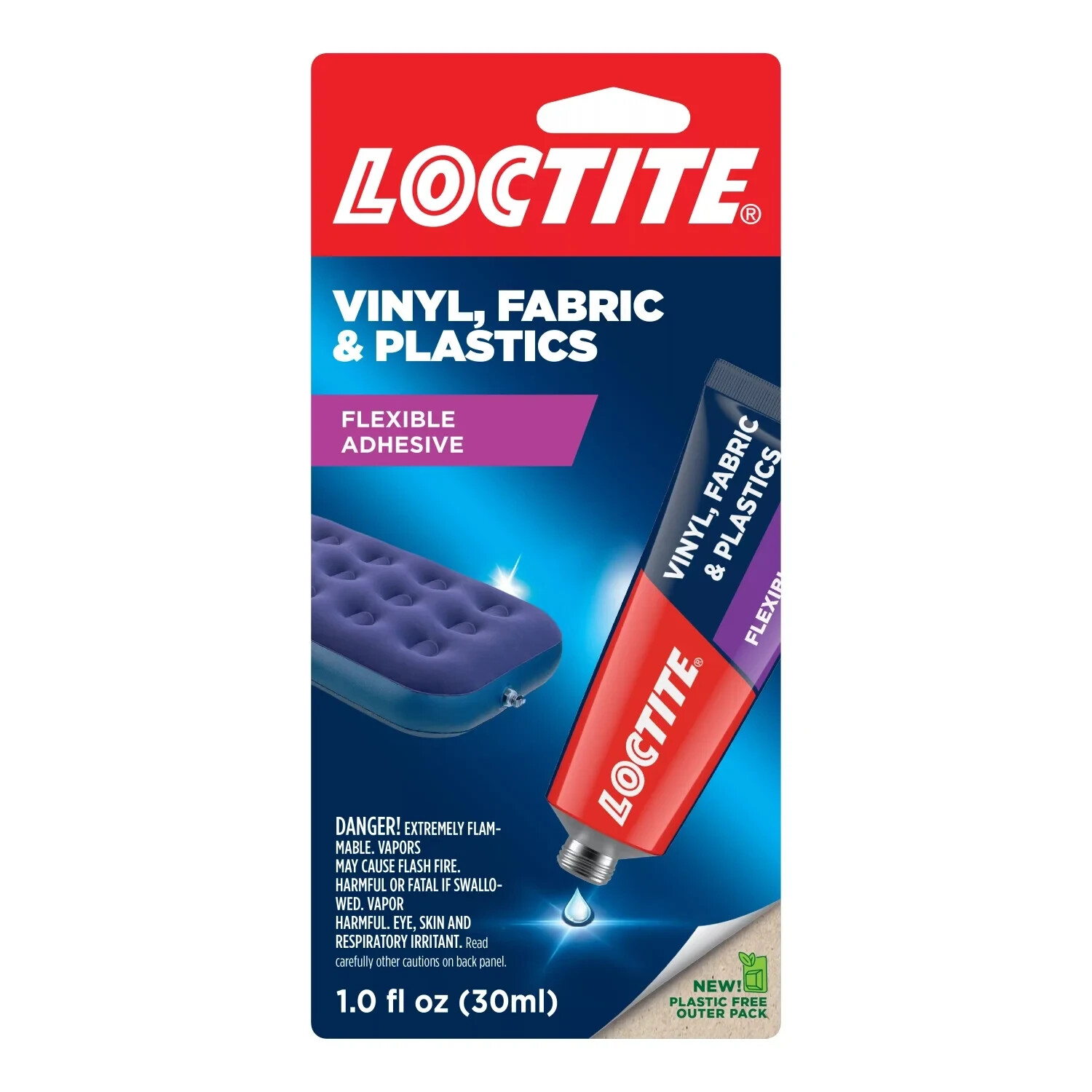 Loctite Vinyl Fabric & Plastic Repair Flexible Adhesive 1 oz, 1 Squeeze Tube