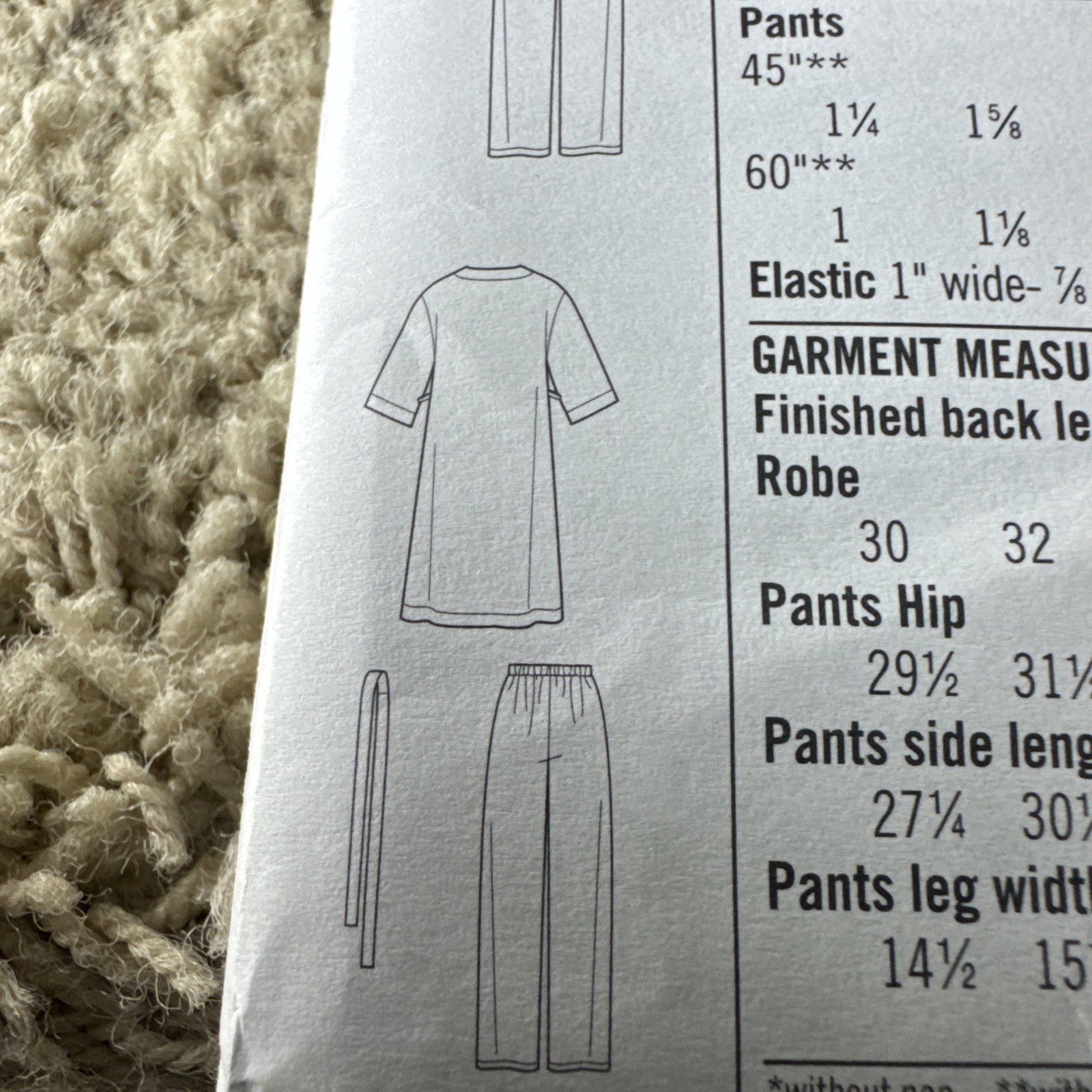 SIMPLICITY Sewing Pattern 5364 CHILD, TEEN, ADULT ROBE & PANTS sz XS-S-M-L/XS-XL