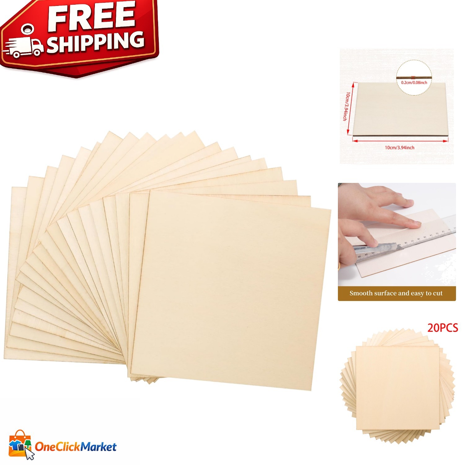 User-Friendly 20 Pack Basswood Sheets for Seamless DIY Crafting – 2mm Thick