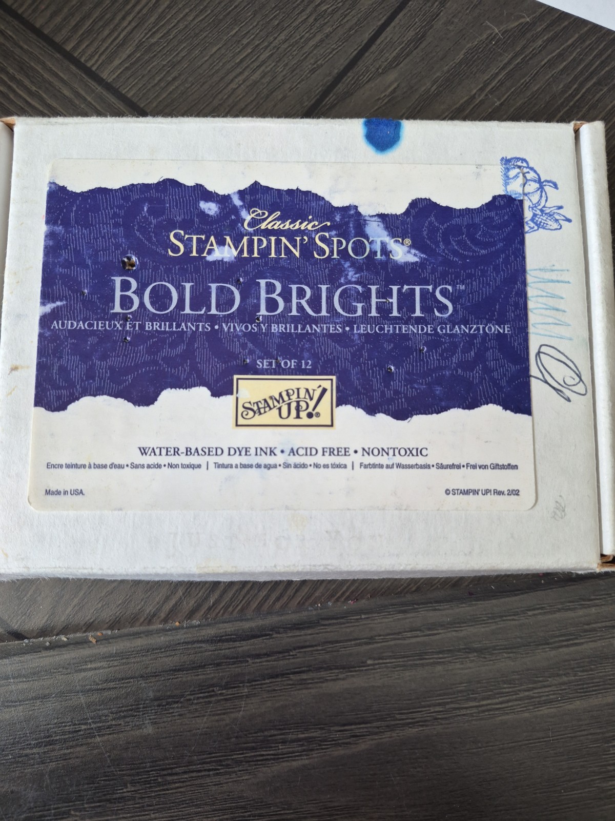 Stampin Up Set of 12 Classic Stampin Spots Bold Brights Made in USA