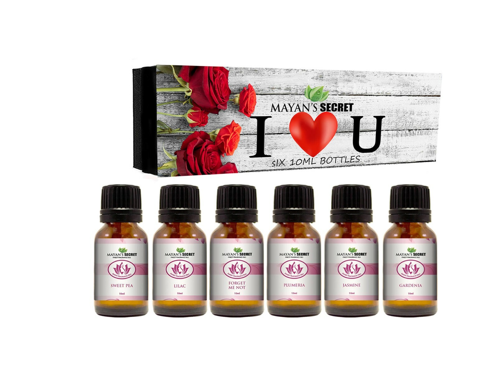 Mayan’s Secret Premium Grade Fragrance Oil- I Love You – Gift Set 6/10ml