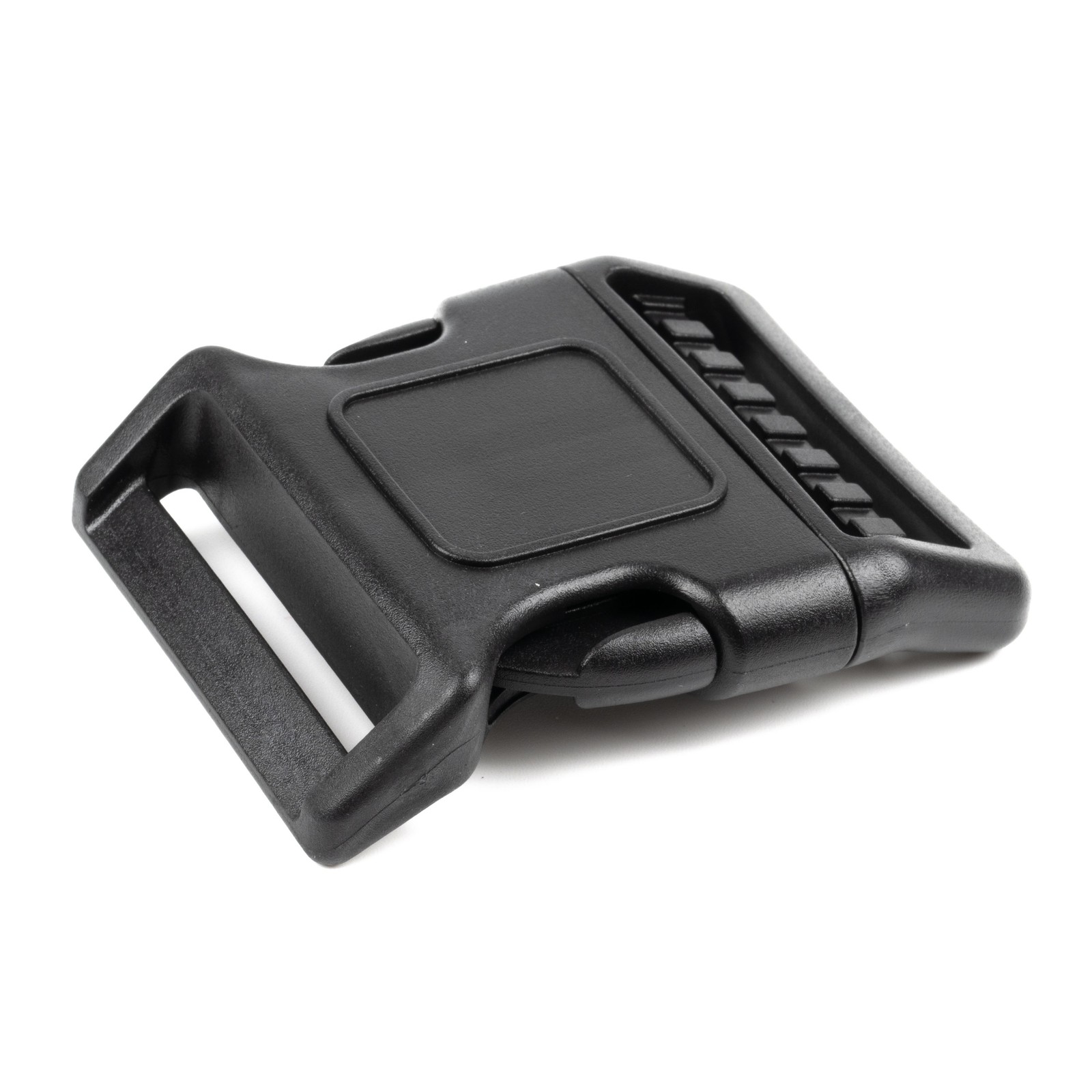 2 Inch Black Plastic Single Adjustable Contoured Side Release Buckle, 10 Pack