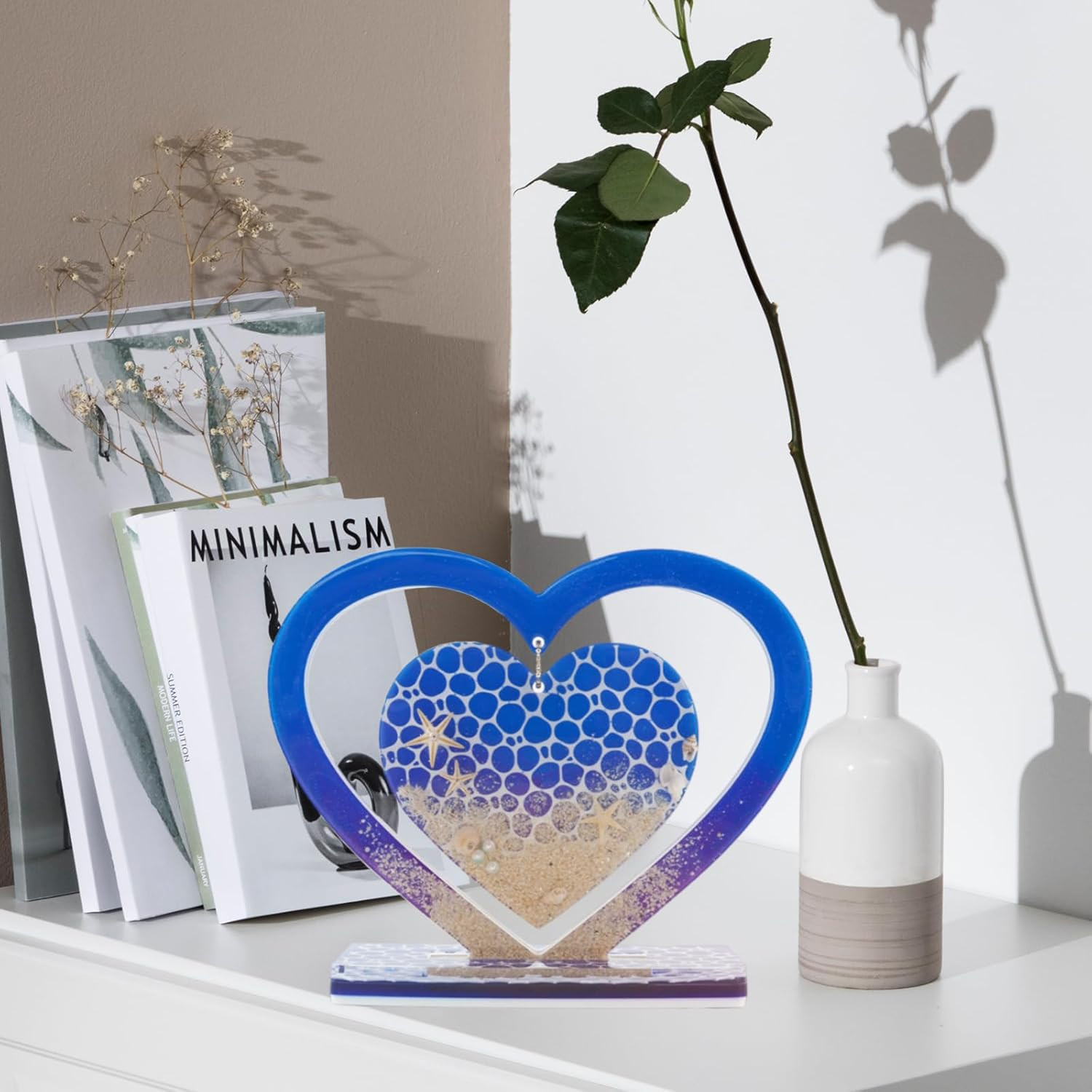 Large Heart Resin Molds, Silicone Molds for Epoxy Resin, Heart Shaped Photo Fram