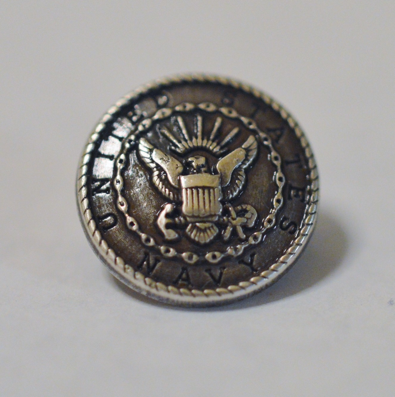 New United States Navy Small Rivetback Concho 5/8″ Enmon Silver