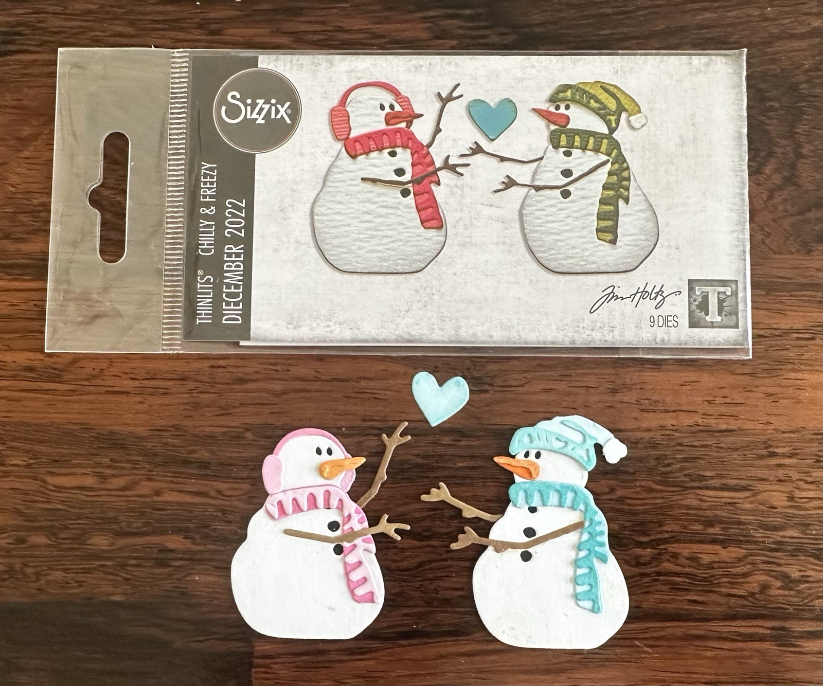 Tim Holtz Chilly & Freezy Diecember 2022 Sizzix Simon Says Stamp Snowman Xmas