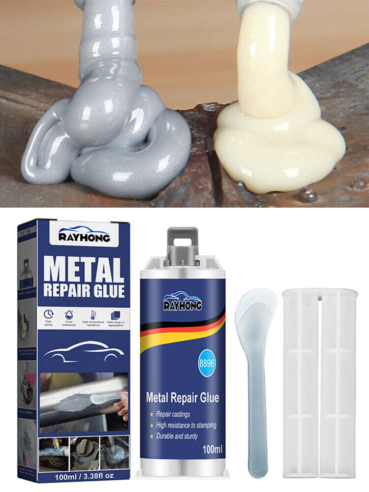 2×Metal Repair Paste AB Casting Repair Glue Industrial Heat Cold Weld Sets 100ml