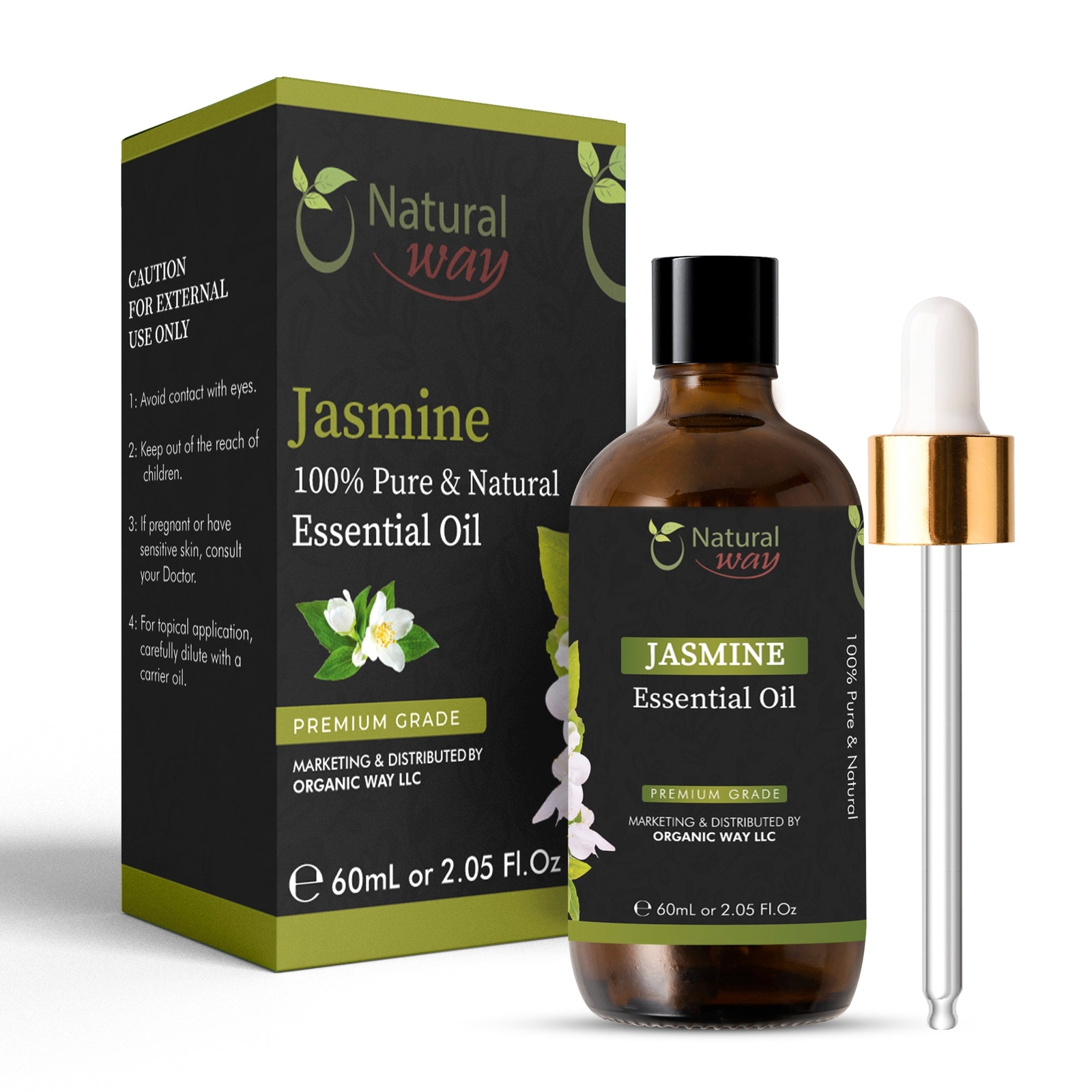 Natural Way Jasmine Essential Oil 4 Fl Oz (120 ml)
