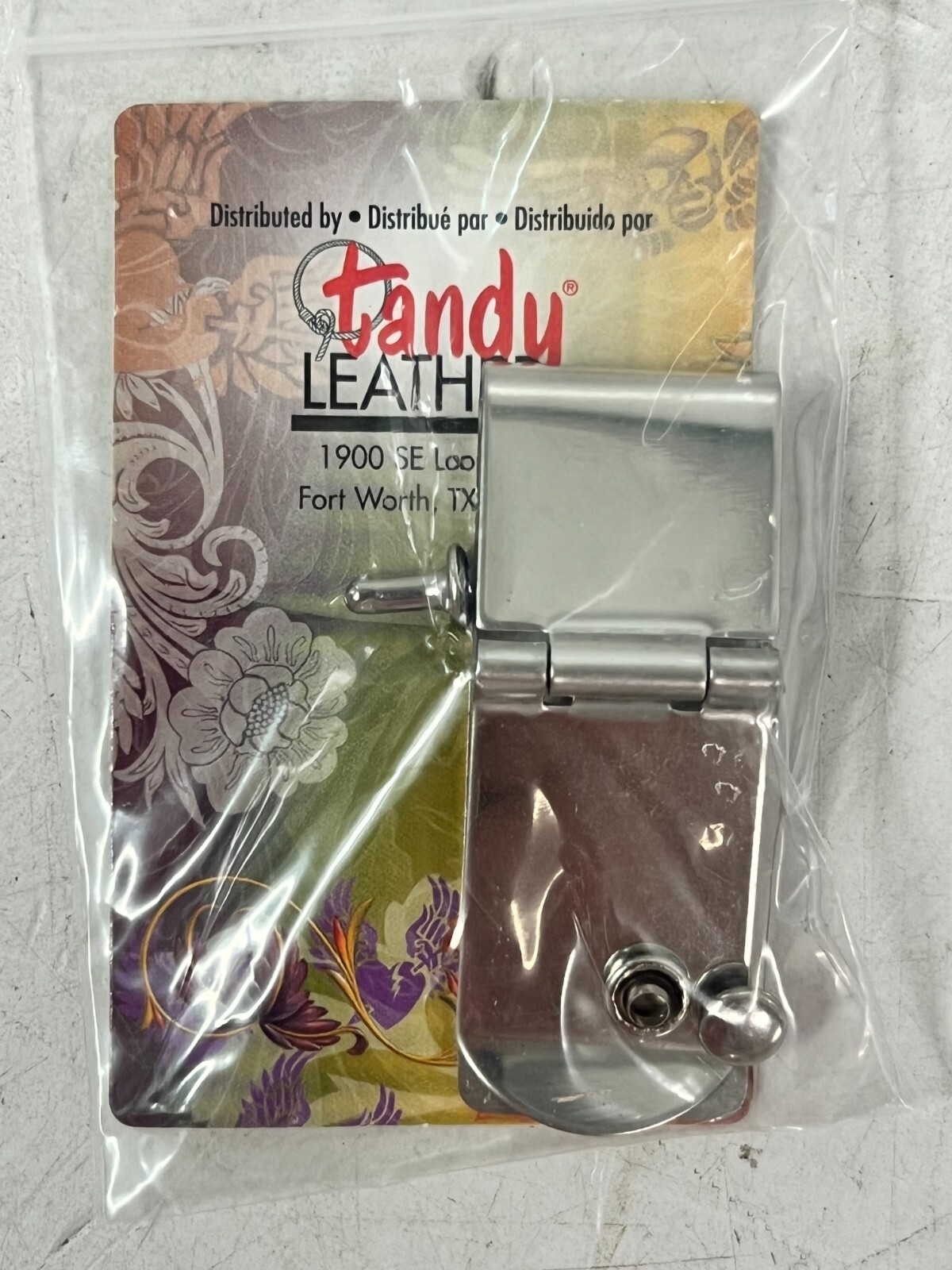 LOT OF 6 Tandy Leather Nickel Plated 3/4″ x 2″ SILVER Money Flip Clip 1242-00