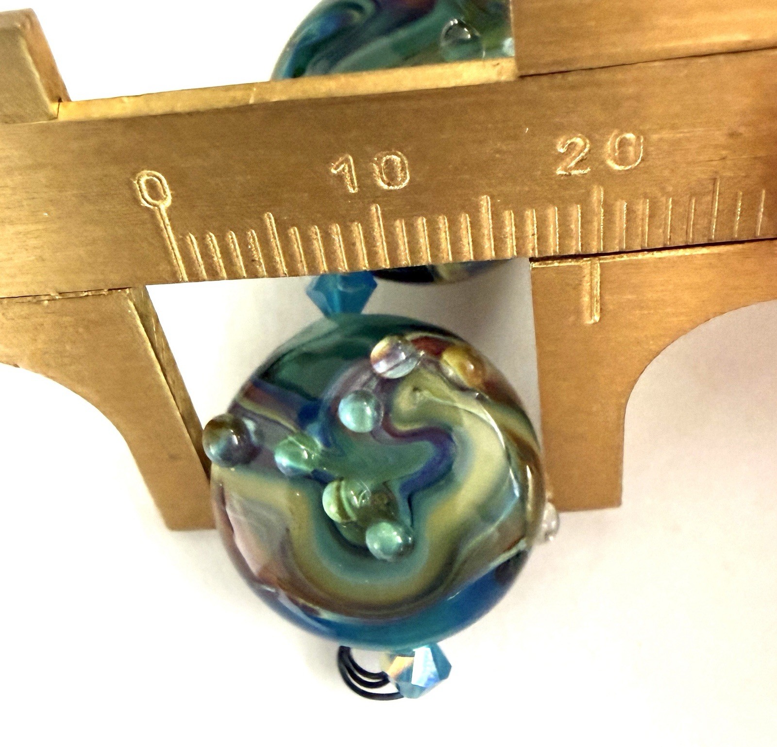Artisan Lampwork Glass Bead Set 6 Archival Beads Jewelry Components Collectible