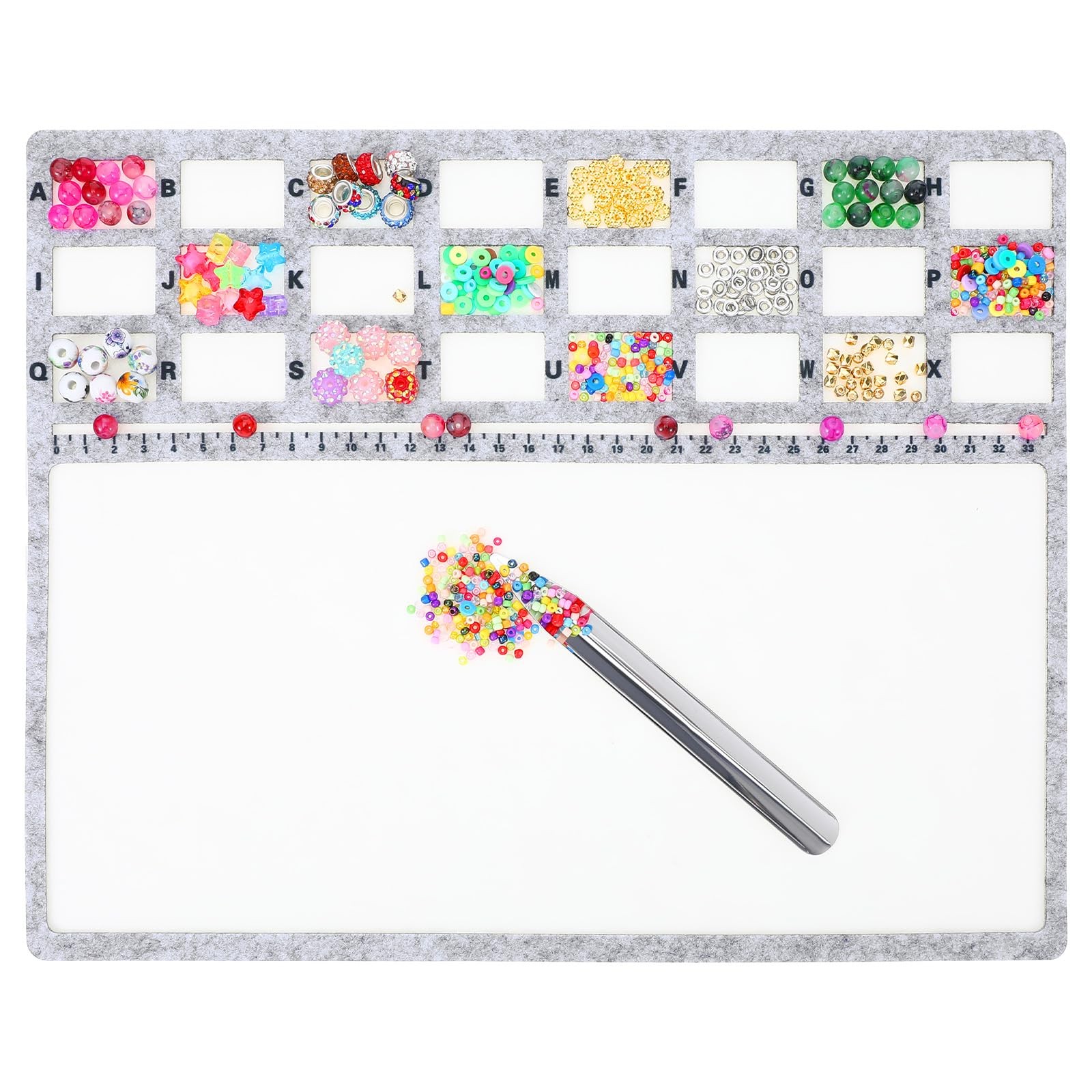 Felt Bead Mat Bead Boards for Jewelry Making Beading Board with Beads Scoop f…