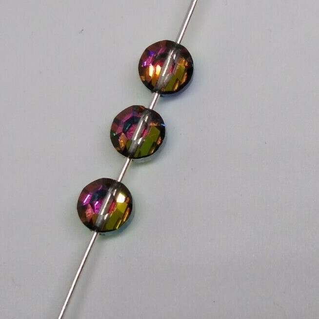 12pc Swarovski Crystal Vitrail Medium Lentil 5100 Beads; 2 Sizes: 6mm or 8mm