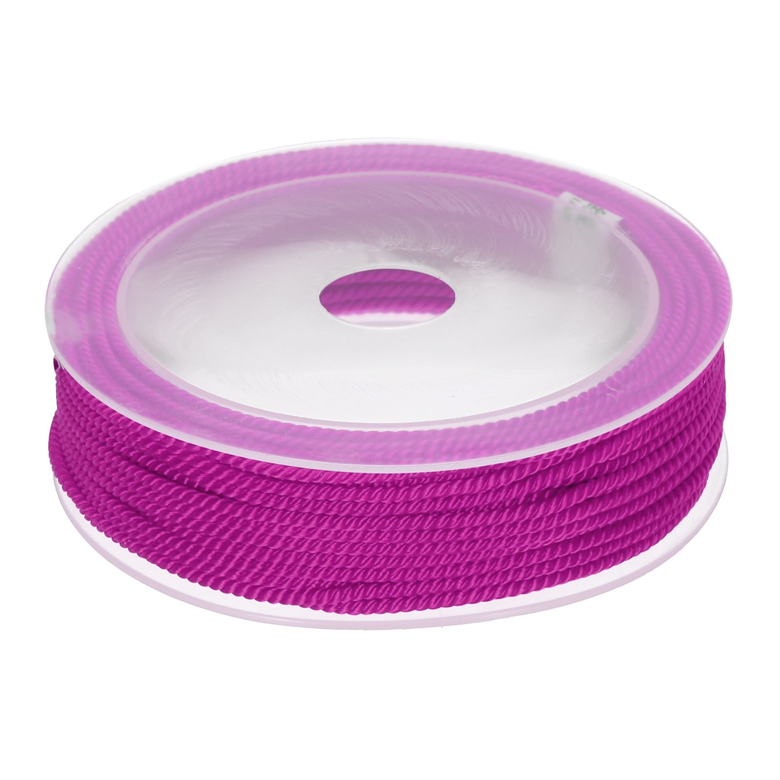Trim Cord Rope 2mm Nylon Twisted Braid Trim Rope 0.08″ 14 Yards Rose Red