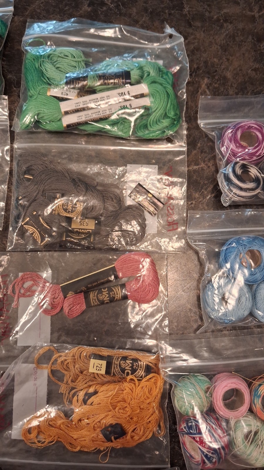 Cotton Stranded Embroidery Floss Mixed Lot Multicolor