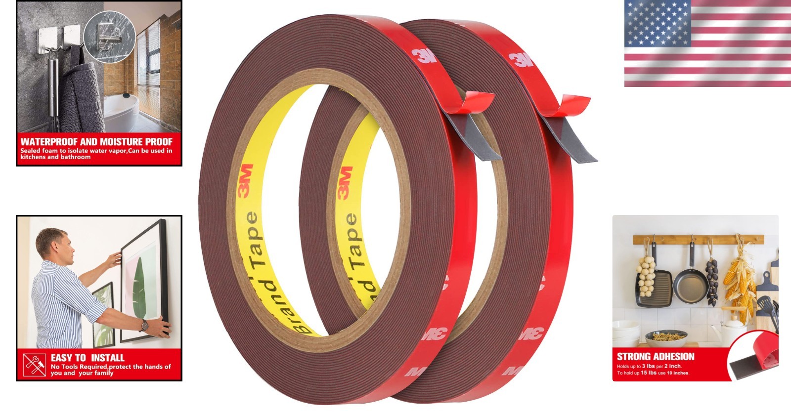 Waterproof Foam Tape for LED Strip 33ft x 0.4in