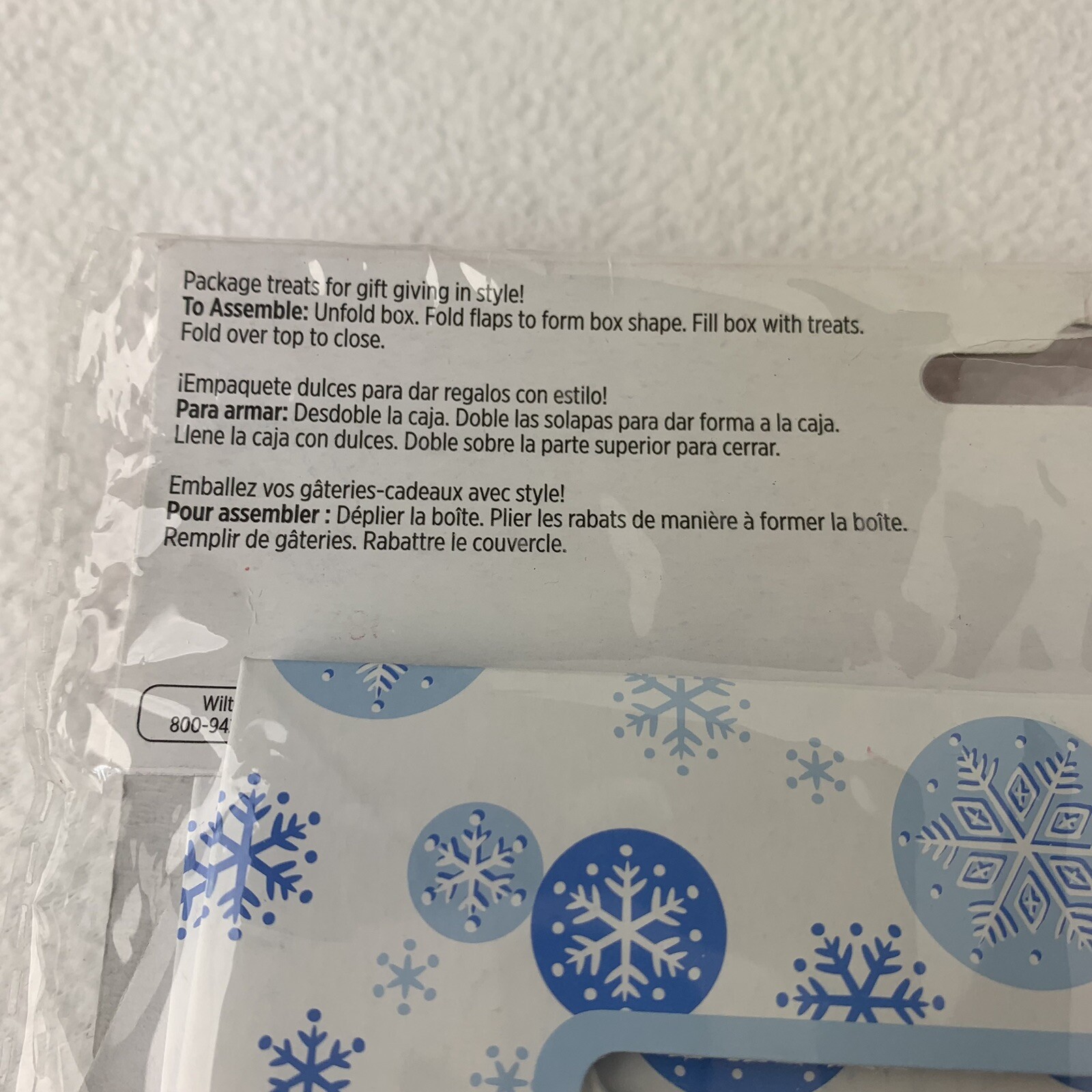 Wilton Treat Boxes 3 Pack Just For You W/Tags Snowflake 3×6.25×6.25 NEW SEALED