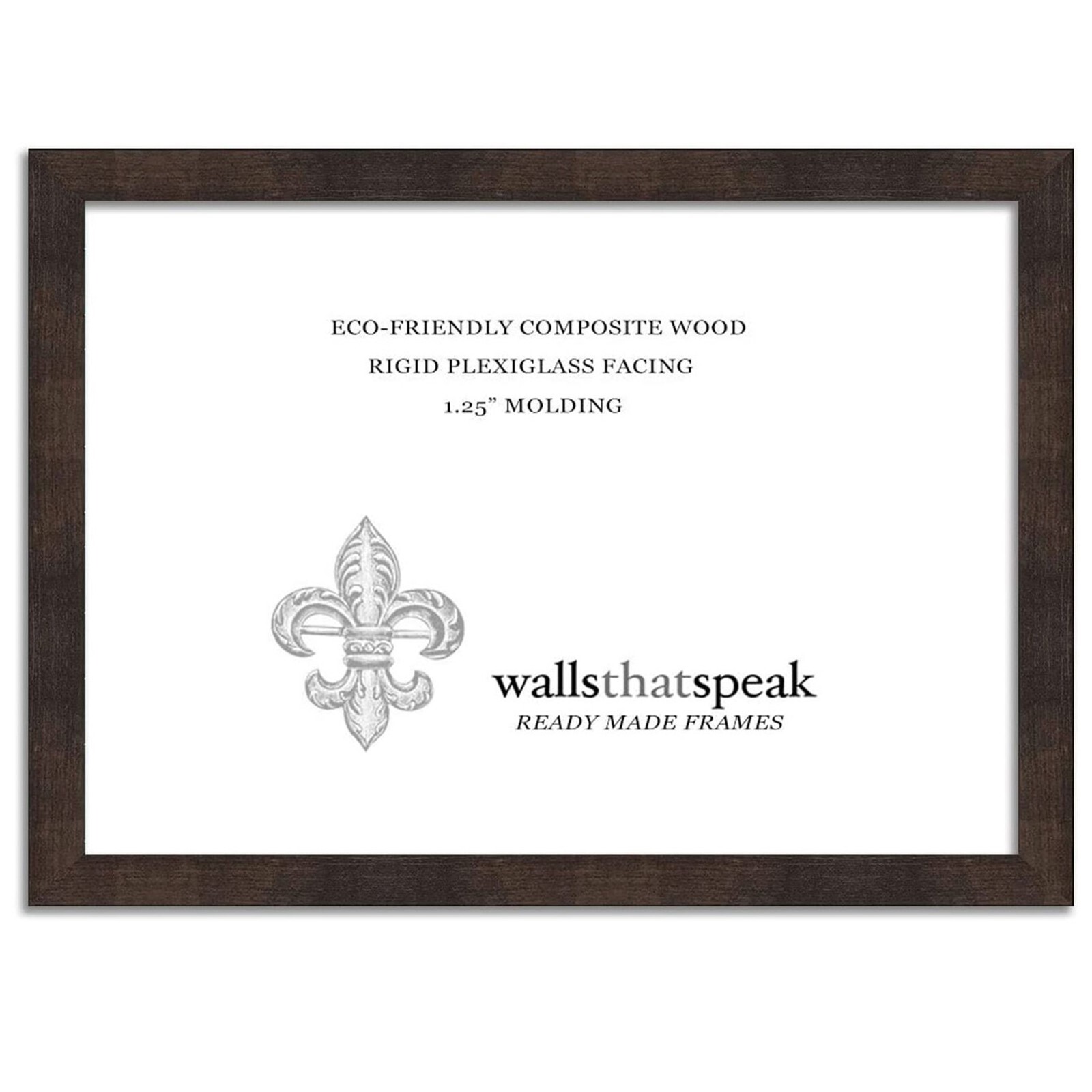 Walls That Speak Brown Picture Frame for Puzzles, Posters, Photos, or Artwork