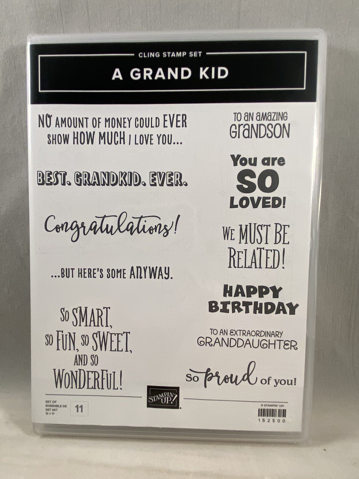 A GRAND KID Stamp Set Stampin Up Birthday Proud Loved A23