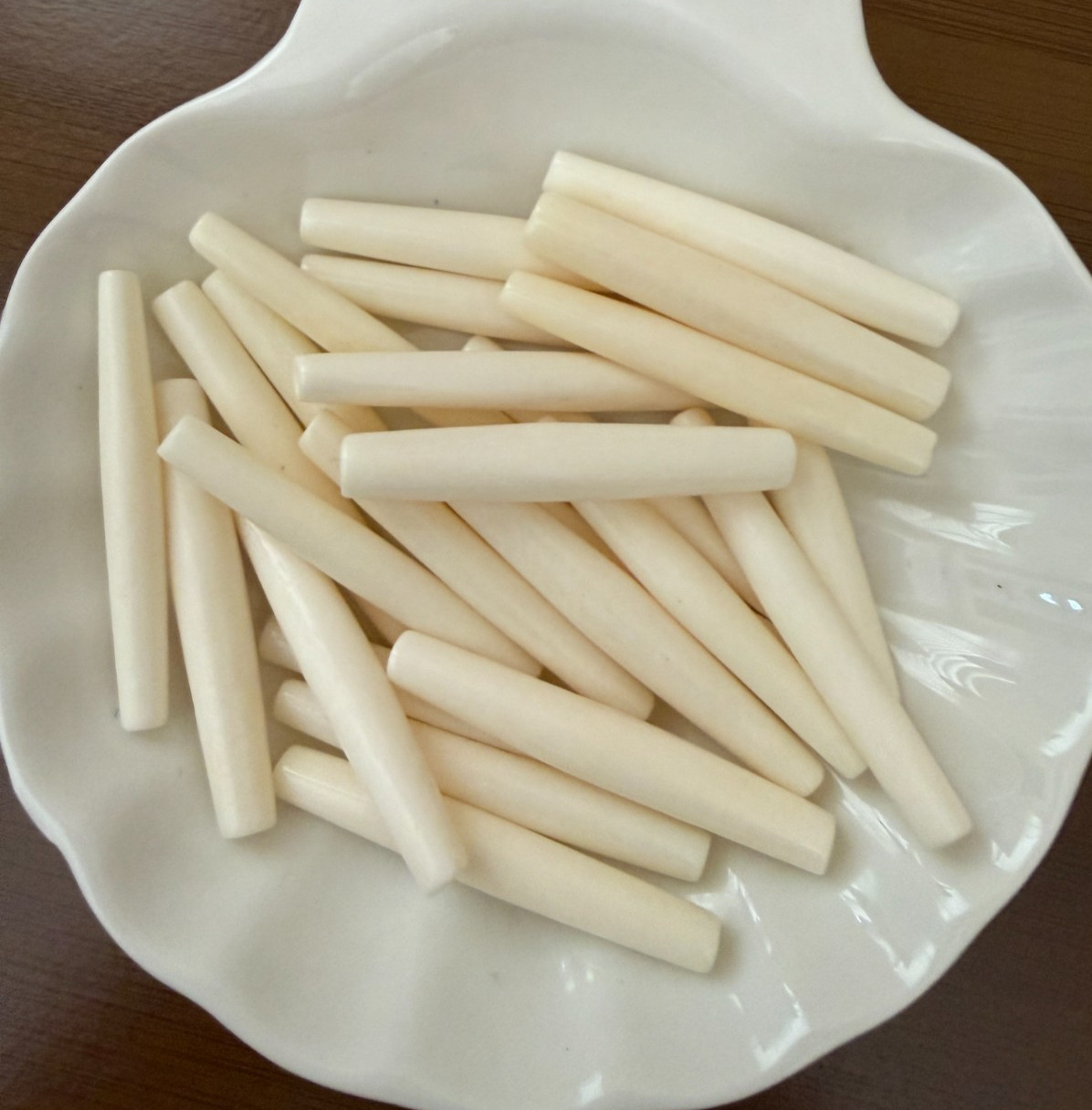 10PC White Buffalo Bone Hair Pipe Tube Beads 2″