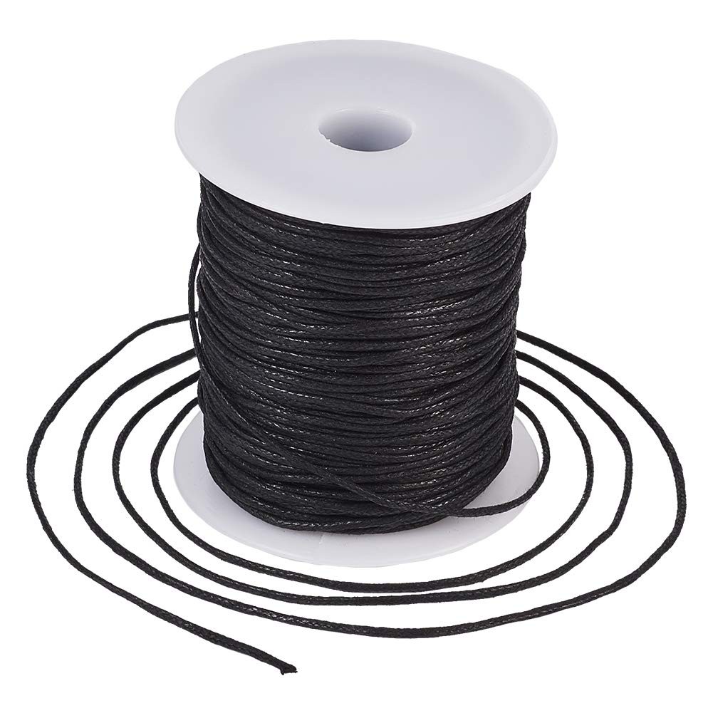 100 Yards 1.5mm Waxed Cotton Cord Macrame Bracelet Necklace Jewelry Making Wa…