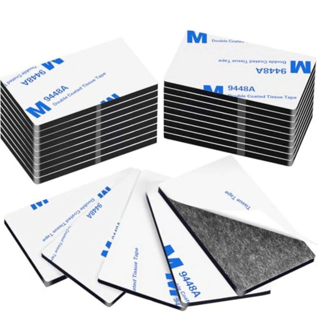 60Pcs Double Sided Adhesive Pads Heavy Duty Mounting Foam Tape Rectangular Wall